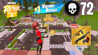 72 Elimination Solo Vs Squads Wins Gameplay Fortnite Chapter 2 Remix PS4 Controller [upl. by Neale]