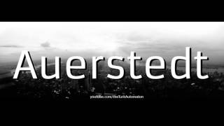 How to pronounce Auerstedt in German [upl. by Euphemie]