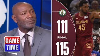 NBA Gametime reacts to Donovan Mitchell scores 35 Cavs end Celtics winning streak with 115111 win [upl. by Adniled]