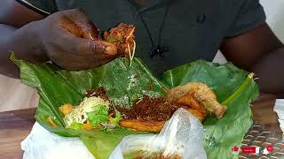 Unpacking and Eating My Favourite African Street Food Waakye Money on the Streets [upl. by Eanel]