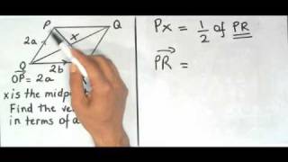 GCSE Maths Finding half of a Vector [upl. by Enomrej]