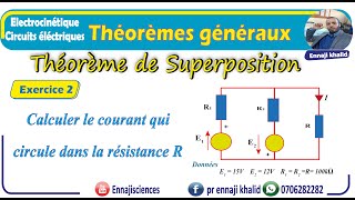 Théorèmes généraux Théorème de Superposition Exercice 2 [upl. by Eednarb814]