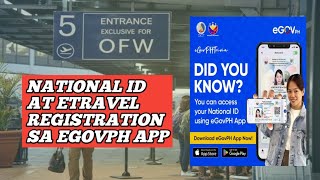 Paano Mag Register Sa EGov PH App  Makita Ang Digital National Id At Etravel Registration [upl. by Bleier]