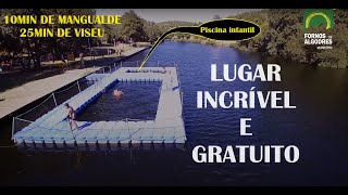 LUGAR INCRÍVEL EM VISEU PORTUGAL FORNOS DE ALGODRES NA PRAIA FLUVIAL DA PONTE DE JUNCAIS [upl. by Bough232]