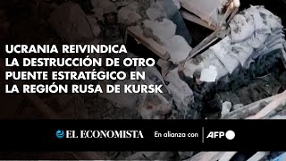 Ucrania reivindica la destrucción de otro puente estratégico en la región rusa de Kursk [upl. by Gaut514]