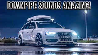 AUDI ALLROAD  IE DOWNPIPE amp STAGE 2 CRACKLE TUNE [upl. by Holden497]