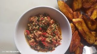 plantain with sauce tomato and green December mood😁😁🤸 [upl. by Gunning593]