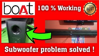 Boat subwoofer bass not working in avante soundbar solution  how to pair subwoofer to soundbar boat [upl. by Chui]