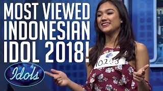 TOP 10 MOST VIEWED INDONESIAN IDOL 2018 AUDITIONS  Idols Global [upl. by Loriner]