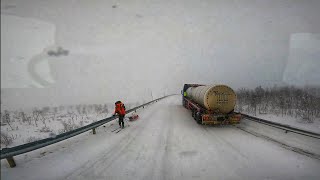 Norway Dangerous roads Why it so hard to drive in Norway DC POV Truck Driving Volvo FH540 [upl. by Eceinert128]