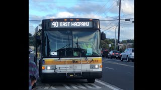 Thebus Honolulu Bus 673 Gillig Low Floor 40 Ft Route 40 East Waipahu [upl. by Alisa215]