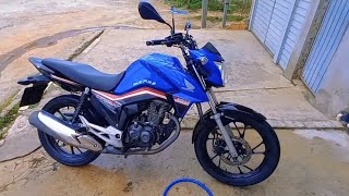 LAVANDO MINHA MOTO  VLOG 160 TITAN AZUL motorcycle [upl. by Fante532]