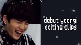 debut yoongi clips for edits [upl. by Ettenauq]