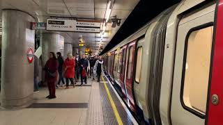 Westbound District Line Train at Embankment Station [upl. by Yv]