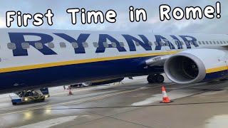 Taking a RyanAir Flight to Rome from Stansted Airport [upl. by Edy]