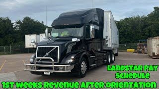 1st Weeks Revenue After Orientation ⚠️ Landstar Pay Schedule [upl. by Nerrual718]