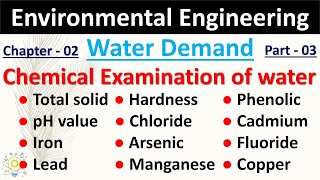 Chemical Examination of Water  Water Demand in Hindi  Part 03  Environmental Engineering [upl. by Stockmon]