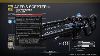 HOW TO GET AGERS SCEPTER CATALYST  DESTINY 2 [upl. by Ojahtnamas]