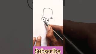 CARTOON CHARACTER DRAWING 😀🎨🖌️ shorts cartoon [upl. by Atikihs]