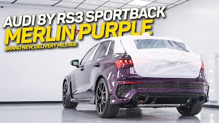 Merlin Purple Audi Exclusive Paint  Brand New 2023 Audi RS3 8Y Vorsprung Sportback [upl. by Onaivatco]