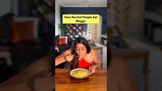 Eating Maggi Normal vs Psychopaths 😂  Anisha Dixit Shorts [upl. by Yusem]