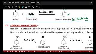 1Diazotization 2Sandmeyer 3Gattermann reactions [upl. by Lletram]