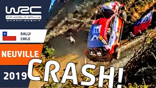 NEUVILLE crash Rally Chile 2019 MASSIVE RALLY CRASH [upl. by Schuler]