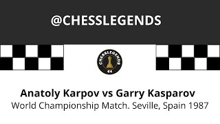 Anatoly Karpov vs Garry Kasparov World Championship Match Seville Spain 1987 [upl. by Herb101]