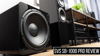 SVS SB1000 PRO Subwoofer Review Its smaller than you think amp itll have more bass than you think [upl. by Sadnac]