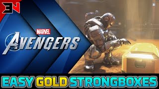 Marvels Avengers Gold Strongbox Location EASY amp FAST  Marvels Avengers Tips and Tricks [upl. by Ailahs]