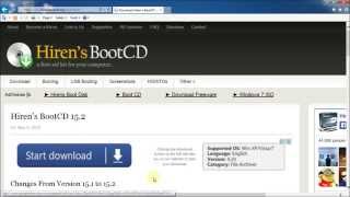 Hirens 152 Boot CD Downloading Creation And Booting Using Windows 7 On CDR [upl. by Nillek997]