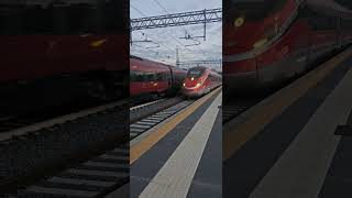 Frecciarossa 1000 in Rallentamento Nella Stazione di CivitacastellanaMagliano incrocio con ItaloEvo [upl. by Enyaht282]