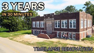 We bought an old elementary school  3 YEARS in 30 minutes Timelapse Start to Finish [upl. by Ahserb213]