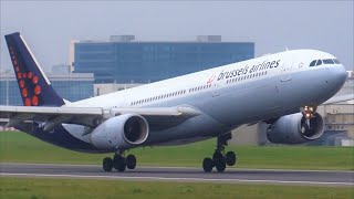 Brussels Airport Rwy 07R Take Offs  Big and Small Jets From The E190 To The Airbus A330 and B78710 [upl. by Kone]