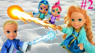 Elsa and Anna Toddlers and Olaf Play together in Snow Annya Makes a Wish Part 2  Toys In Action [upl. by Idelson]