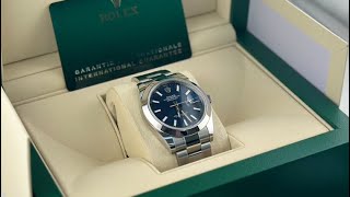 September 2024  Rolex Datejust 41mm Bright Blue Dial Oyster Steel NewUnworn [upl. by Ellesor746]