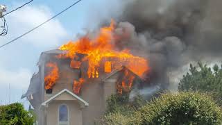 House Burns Down on Hatteras Island 82318 [upl. by Milty]