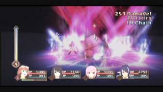 PS3 Tales of Vesperia  Rita no repeated artes combo 290 hits [upl. by Skip]