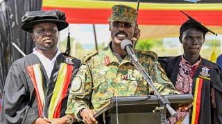 Maj Gen Don Nabasa UPDF Commander3rd Division welcomes Karamoja youth graduates into the Army [upl. by Hillie]