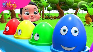 Surprise Eggs Kids Song  Colorful Eggs  BluLoo Nursery Rhymes amp Kids Songs [upl. by Nnaassilem]