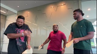 Taniela Tupou and Wallabies players attempt the tortilla challenge and its chaos [upl. by Nelleeus131]