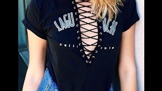 5 MIN DIY LACE UP TOP [upl. by Beaufort]