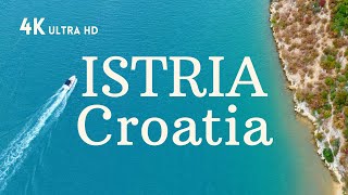 Croatia Istria September 2022 view 4K drone calming music Lim Groznjan Porec Novigrad Hum [upl. by Gentes]