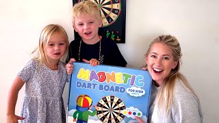 Amazing Magnetic Dart Board Fun amp Safe for Kids Dry Erase Score Board Included [upl. by Tuneberg]