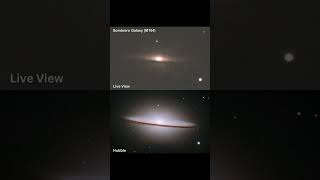 Sombrero Galaxy M104 live and Hubble view hubbletelescope  Sombrero Galaxy M104 [upl. by Adelle658]