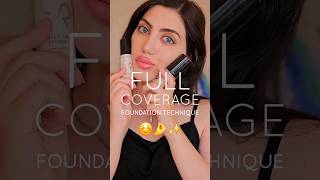 Full Coverage Foundation Technique ☺️✨️🤌 makeup makeuptutorial fullcoveragefoundation makeuphack [upl. by Reivax]