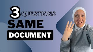 3 questions for the same document [upl. by Jeaz]