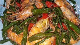 SHRIMP WITH STRING BEANS RECIPE  Shrimp with Sitaw  Madaling lutuin na Ulam Pinoy [upl. by Florencia]