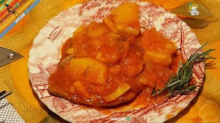 41  Patate rifatte avvorte con braciolesollievo delle gole secondo piatto di carne saporito [upl. by Suirauqed]