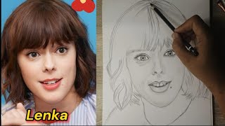 How To Draw Lenka  Lenka Portrait Australian Singer [upl. by Arin]